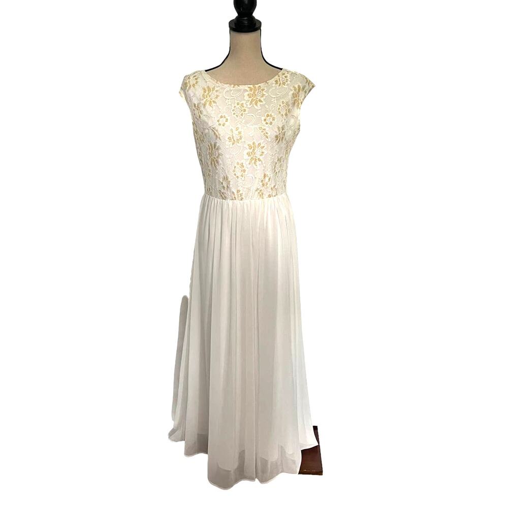 Candalate Glitter Lace Maxi Dress Sz Small Glitter Boho Fairy Flowy Ethereal